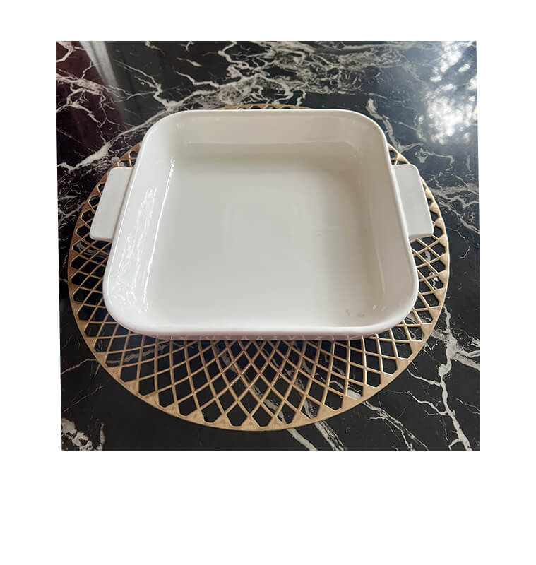 Plat en porcelaine blanche avec anses 30,4x25,5 cm | Vaisselle en porcelaine blanche | 7 200 CFA , dakar, Sénégal