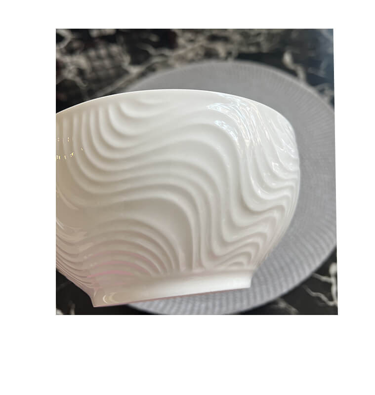 Bol en porcelaine blanche strié 15,9 cm | Vaisselle en porcelaine blanche | 2 000 CFA , dakar, Sénégal