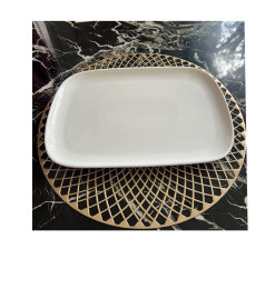 Plat rectangulaire en porcelaine blanche 32,5X22 cm | Vaisselle en porcelaine blanche | 4 500 CFA , dakar, Sénégal