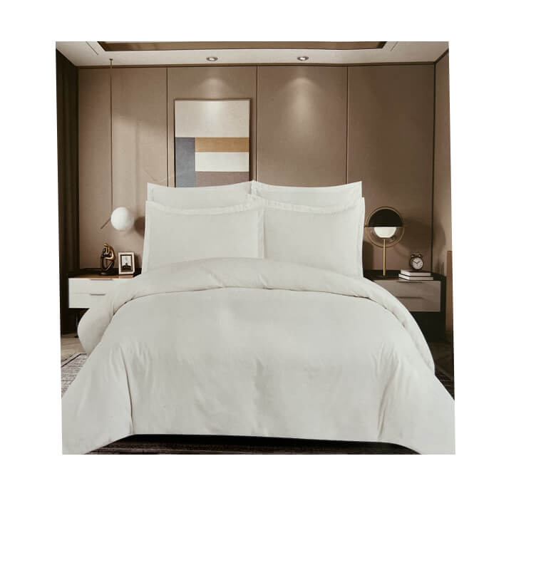 Parure de lit king Size blanc ( housse de couette 240x260, drap plat 240x290 et 2 taies) | Linge de lit , Dakar, Sénégal