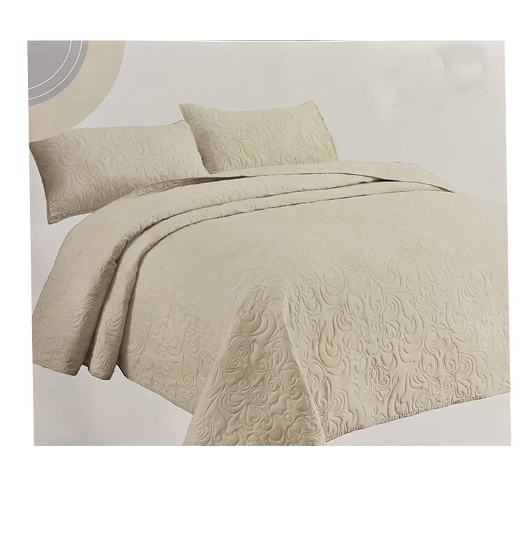 Couvre-lit 240x260 cm crème à motif fleurs + 2 Taies 50x70 cm | Linge de lit , Dakar, Sénégal
