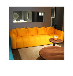 Canapé en tissu jaune + 4 coussins | 1 485 000 CFA , Dakar
