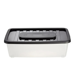 Boite de rangement 35 L en plastique avec couvercle noir, 78x37x18 cm | Boites de rangement & caissons | 13 000 CFA , dakar, ...