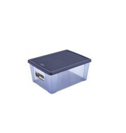 Boite de rangement Elegance 10 L en PVC bleu marine avec couvercle, 36.5x25.5x14 cm | Boites de rangement & caissons | 4 900 ...