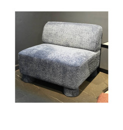 Fauteuil en tissu bleu – 82,5 x 77 x 67 cm