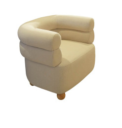 Fauteuil en tissu crème – 81 x 67 x 71 cm