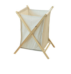 Panier à linge pliable tissu et bois naturell, 33,5x41x64 cm | Paniers à linge | 13 000 CFA , dakar, Sénégal