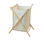 Panier à linge pliable tissu et bois naturell, 33,5x41x64 cm | Paniers à linge | 13 000 CFA , dakar, Sénégal