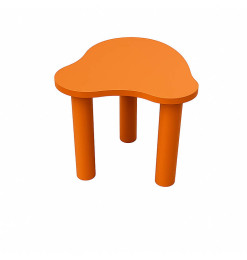 Table de coin en bois orange – 39,5 x 39,9 x 40 cm