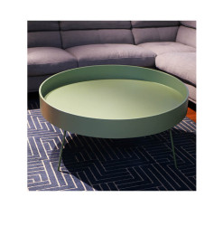 Table basse ronde finition vert  – 100 x 100 x 44 cm