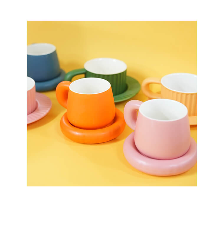 Tasse + sous-tasse en céramique colorée, 280 ml\r\n | Tasses & mugs | 4 200 CFA , dakar, Sénégal