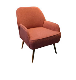 Fauteuil tissu rose - 62×47×75 cm