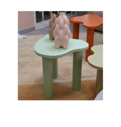 Table de coin en bois vert – 39,5 x 39,9 x 40 cm