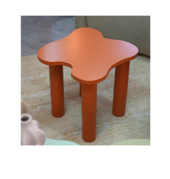 Table de coin en bois orange – 40 x 39 x 40 cm