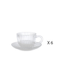 Tasse à café + sous-tasse, 240 ml - Lot de 6 | Tasses & mugs | 6 200 CFA , dakar, Sénégal