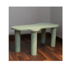 Table basse en bois vert – 80 x 38,5 x 35 cm