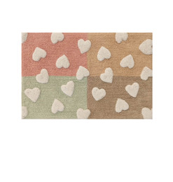 Tapis enfant 3D cœurs en 90% coton, 10% viscose, 60 x 90 cm | Décoration chambre enfant | 9 200 CFA , dakar, Sénégal