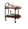Desserte 2 niveaux en bois noyer avec roues – 60x40x83 cm | Poufs, tabourets & tables , Dakar, Sénégal