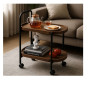Desserte 2 niveaux en bois noyer avec roues – 60x40x83 cm | Poufs, tabourets & tables , Dakar, Sénégal