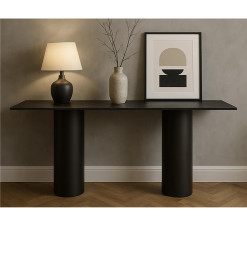 Console en céramique noir brun - 150x40x75 cm