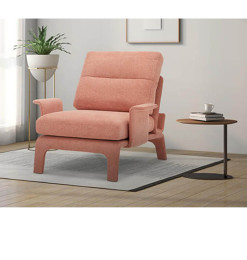 Fauteuil design tissu salmon - 87x89x85 cm