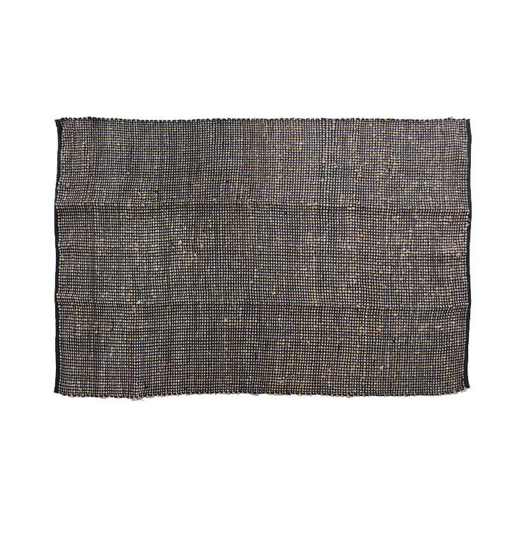 Tapis déco en jute et cotonnoir et naturel – 160x230 cm | Tapis décoratifs , Dakar, Sénégal
