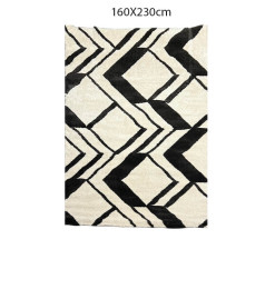Tapis déco NAOMI en polypropylène blanc et noir – 160x230 cm | Tapis décoratifs , Dakar, Sénégal