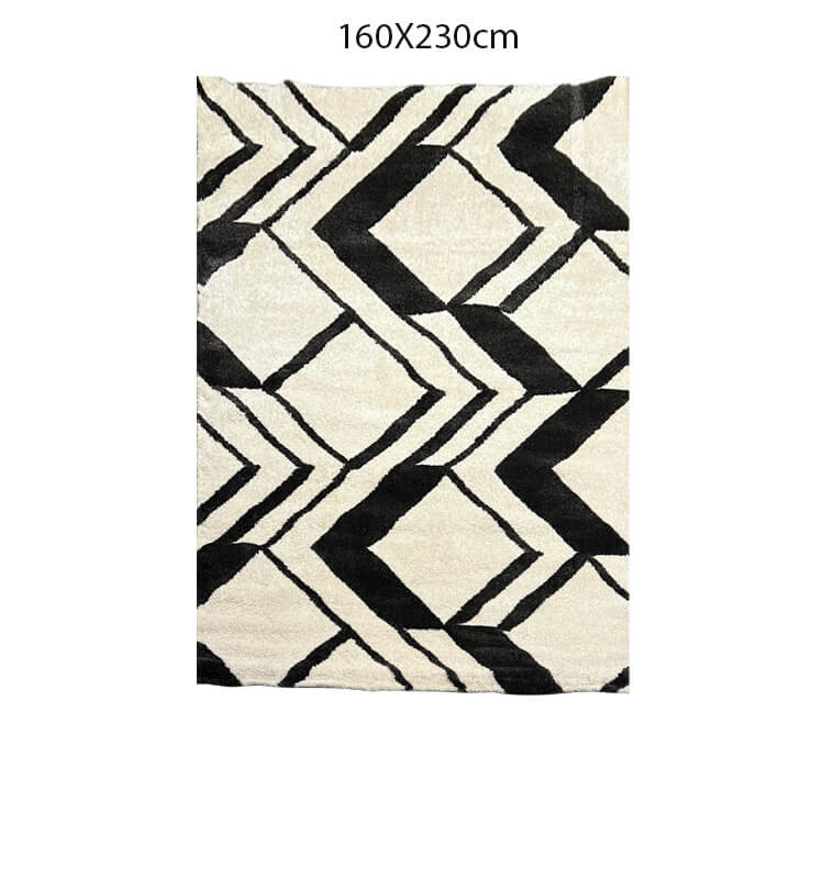 Tapis déco NAOMI en polypropylène blanc et noir – 160x230 cm | Tapis décoratifs , Dakar, Sénégal