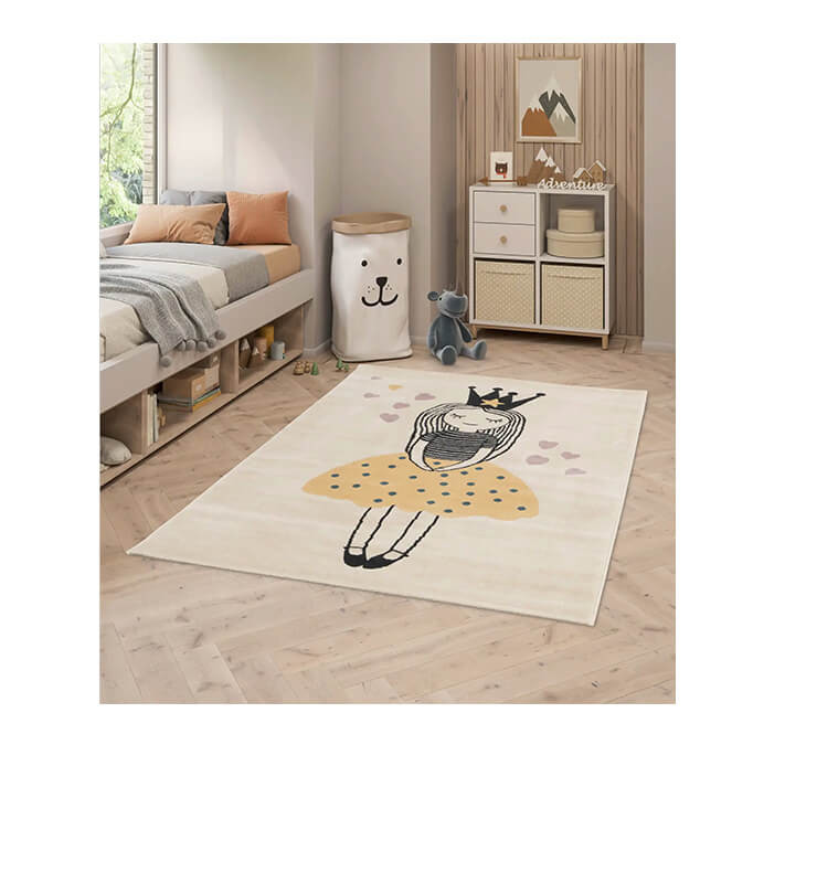 Tapis enfant CANVAS motif princesse en polypropylène – 120x170 cm | Tapis décoratifs , Dakar, Sénégal