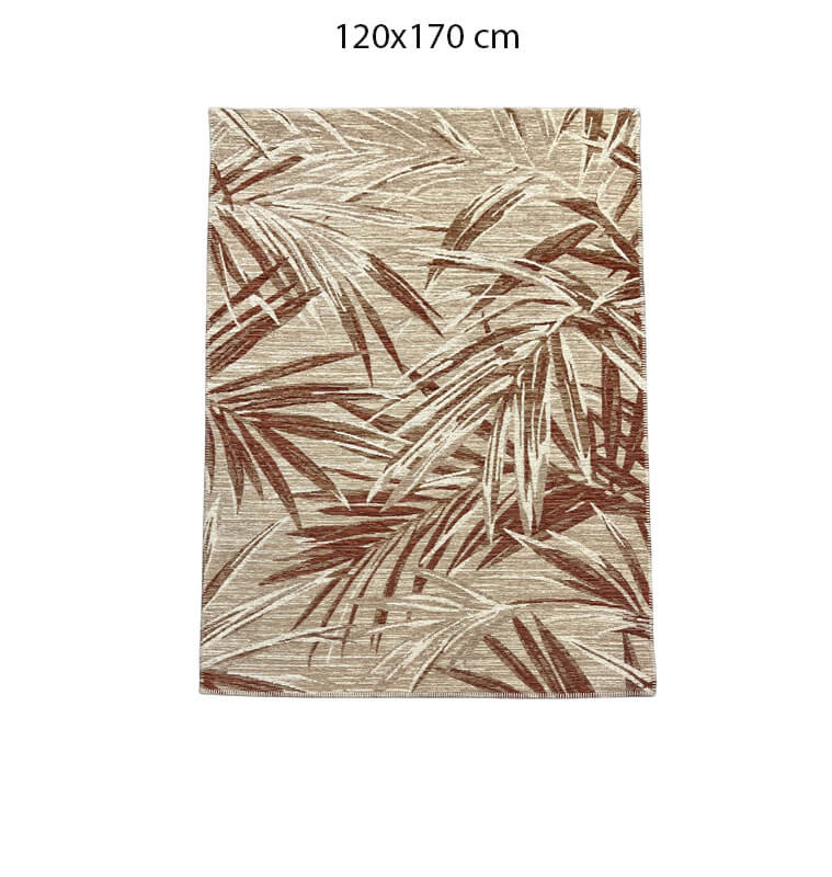 Tapis déco CHLOÉ motif feuillage terracotta en polypropylène – 120x170 cm | Tapis décoratifs , Dakar, Sénégal