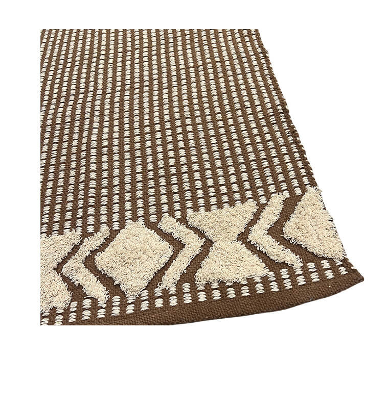 Tapis déco tufté marron et écru - 120x180 cm  | Tapis décoratifs , Dakar, Sénégal