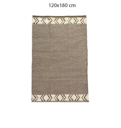 Tapis déco tufté marron et écru - 120x180 cm | Tapis décoratifs , Dakar, Sénégal
