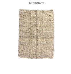 Tapis déco en jute et coton écru et naturel - 120x180 cm | Tapis décoratifs , Dakar, Sénégal