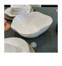 Saladier 25,5 cm en porcelaine blanche forme lotus bordure dorée  | Vaisselle en porcelaine blanche | 11 900 CFA , dakar, Sén...