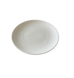 Plat de présentation en porcelaine blanche motif texturé – 36 cm | Vaisselle en porcelaine blanche | 4 500 CFA , dakar, Sénégal