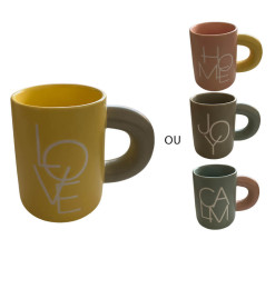 Mug 400 ml "LOVE / CALM / JOY " en céramique mate – 4 coloris au choix | Tasses & mugs | 2 900 CFA , dakar, Sénégal