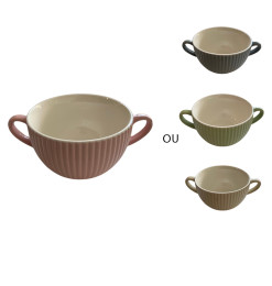 Bol 490 ml en céramique mate à 2 anses – 4 coloris au choix | Bols, saladiers & coupelles | 1 700 CFA , dakar, Sénégal