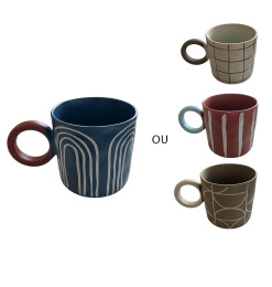 Mug 420 ml en céramique mate motifs graphiques – 4 modèles au choix | Tasses & mugs | 2 400 CFA , dakar, Sénégal