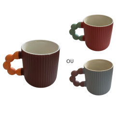 Mug 300 ml en céramique mate avec anse perle – 3 coloris au choix | Tasses & mugs | 1 400 CFA , dakar, Sénégal