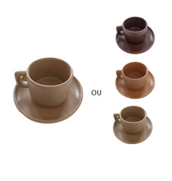 Tasse avec sous-tasse 220 ml en céramique mate – 4 coloris au choix | Tasses & mugs | 2 000 CFA , dakar, Sénégal