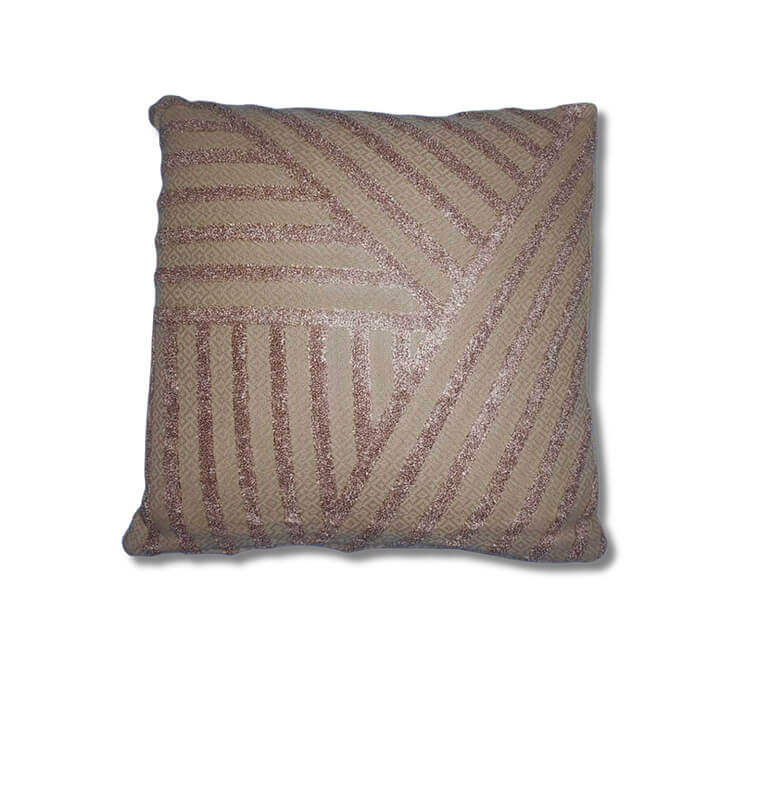 Coussin déco 45 x 45 cm à motifs en relief rayés beige et marron | Coussins déco , Dakar, Sénégal