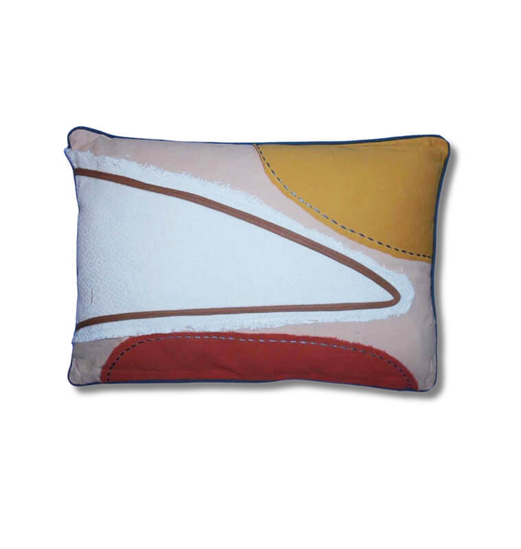 Coussin déco 30 x 45 cm, multicolore (blanc, moutarde, terracotta, nude) | Coussins déco , Dakar, Sénégal