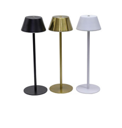 Lampe de table LED tactile en métal et acrylique, 10 x 30 cm - 3 coloris au choix | Lampes de table, lampes de chevet , Dakar...