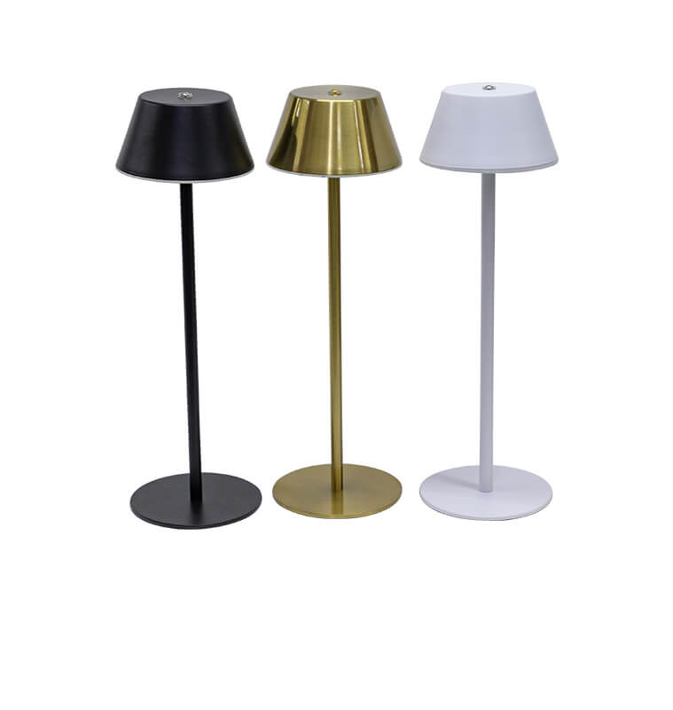 Lampe de table LED tactile en métal et acrylique, 10 x 30 cm - 3 coloris au choix | Lampes de table, lampes de chevet , Dakar...