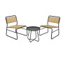 Set bistro 2 chaises + table en acier noir et rotin naturel | 154 500 CFA , Dakar
