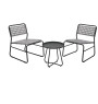 Set bistro 2 chaises + table en acier noir et rotin gris | Chaises, fauteuils & banquettes | 154 500 CFA , dakar, Sénégal