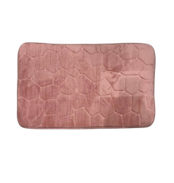 Tapis de bain rose en microfibre ultra douce - 45 x 70 cm
