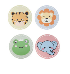 Set de table enfant en PV rond "animaux", 38x38 cm - 4 modèles au choix | Sets & chemins de table | 1 300 CFA , dakar, Sénégal