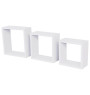 Étagère murale cube blanche "Fixy" en bois MDF - Lot de 3 | Etagères murales , Dakar, Sénégal