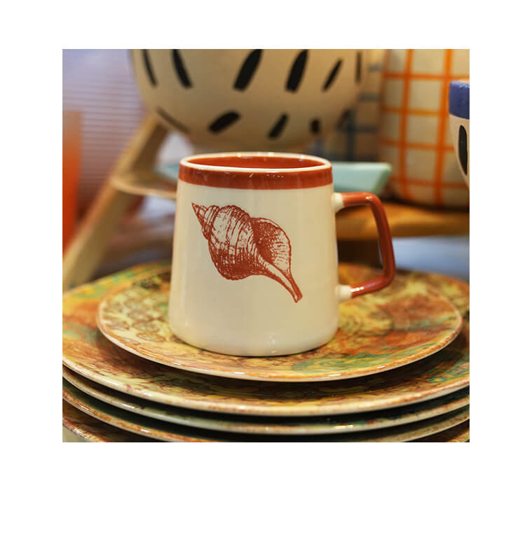 Mug 390 ml en céramique motif coquillage – 3 modèles au choix | Tasses & mugs | 2 300 CFA , dakar, Sénégal